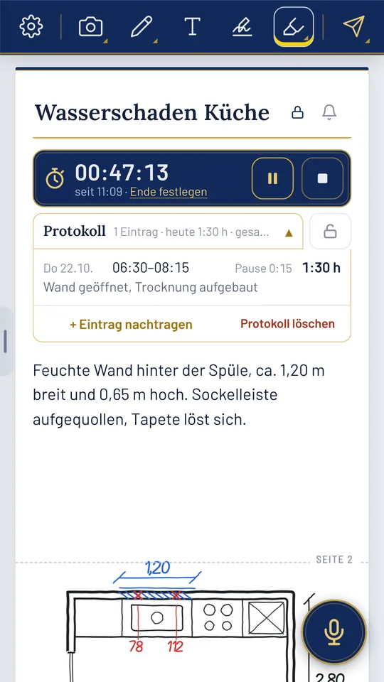 Zeitmessung mit Protokoll