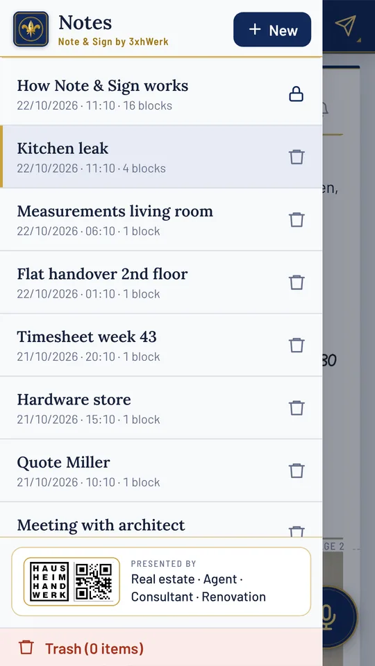Note list